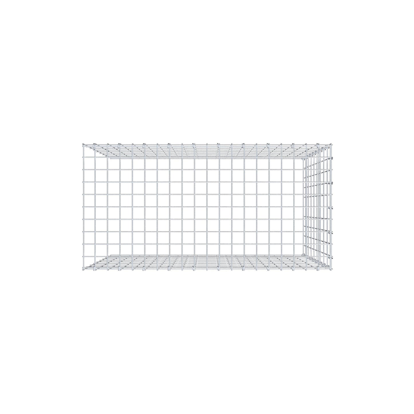 Anbaugabione Typ 4 100 cm x 90 cm x 50 cm (L x H x T), Maschenweite 5 cm x 10 cm, C-Ring