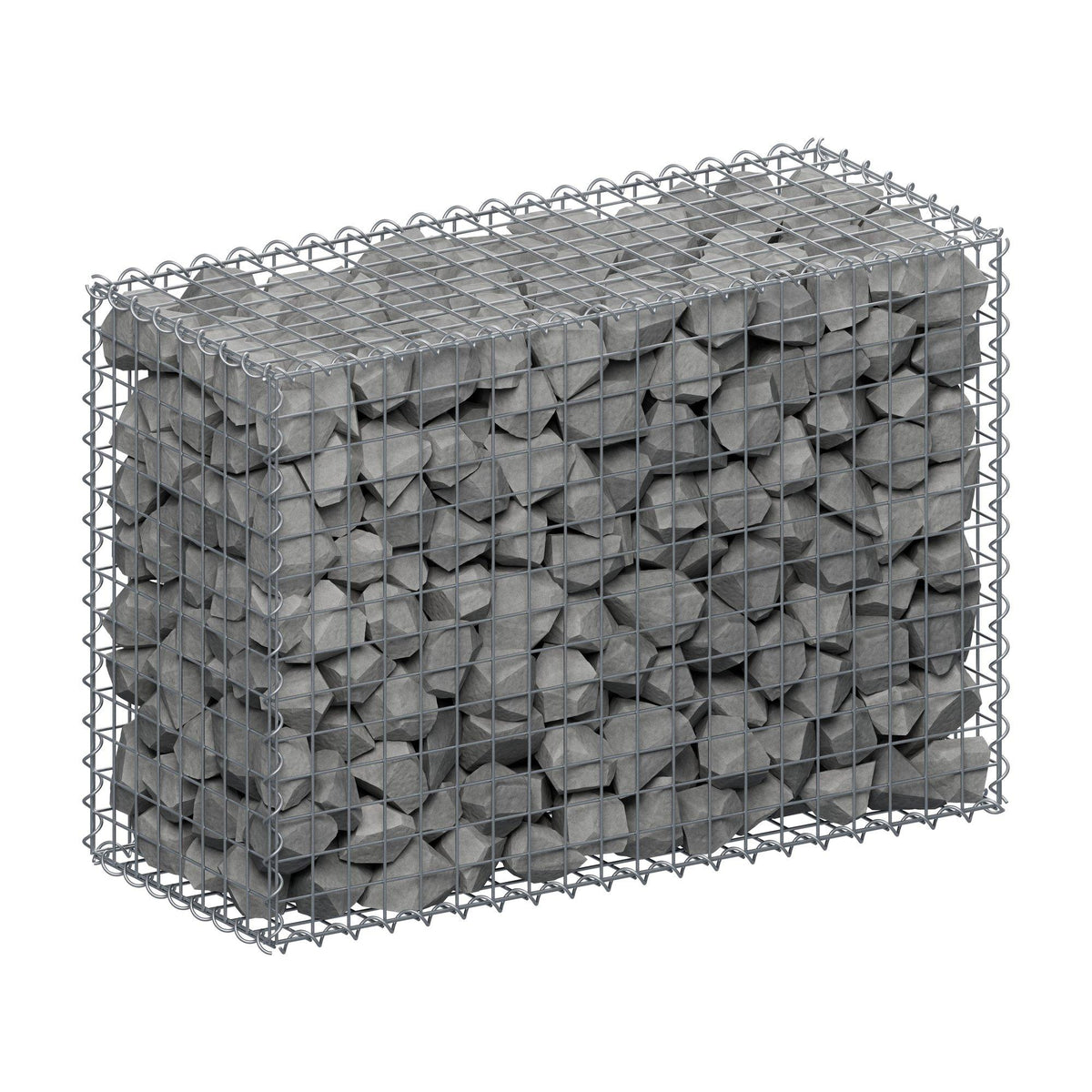 Gabion 100 cm x 70 cm x 40 cm (L x H x D), mesh size 5 cm x 5 cm, spiral