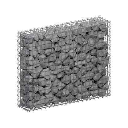 Gabion 100 cm x 80 cm x 20 cm (L x H x D), maskestørrelse 5 cm x 5 cm, spiral