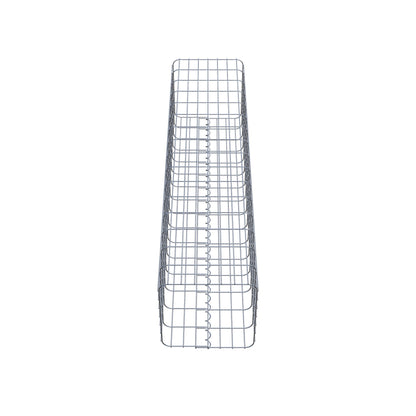 Gabionsøjle firkantet 37 cm x 37 cm, 160 cm højde, MW 5 cm x 10 cm