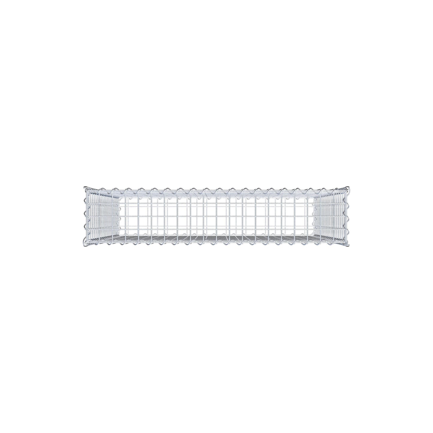 Gabion 100 cm x 100 cm x 20 cm (L x H x D), maskestørrelse 5 cm x 5 cm, spiral