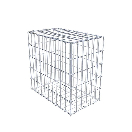 Gabion 50 cm x 50 cm x 30 cm (L x H x D), maskestørrelse 5 x 10 cm, spiralring