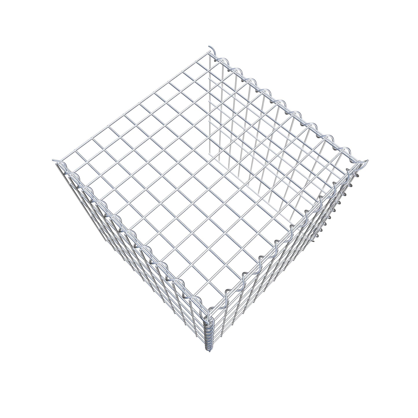 Gabion rapporté type 4 50 cm x 50 cm x 50 cm (L x H x P), mailles 5 cm x 10 cm, spirale