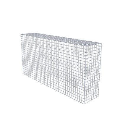 Monteret gabion type 3 200 cm x 100 cm x 40 cm (L x H x D), maskestørrelse 5 cm x 5 cm, C-ring