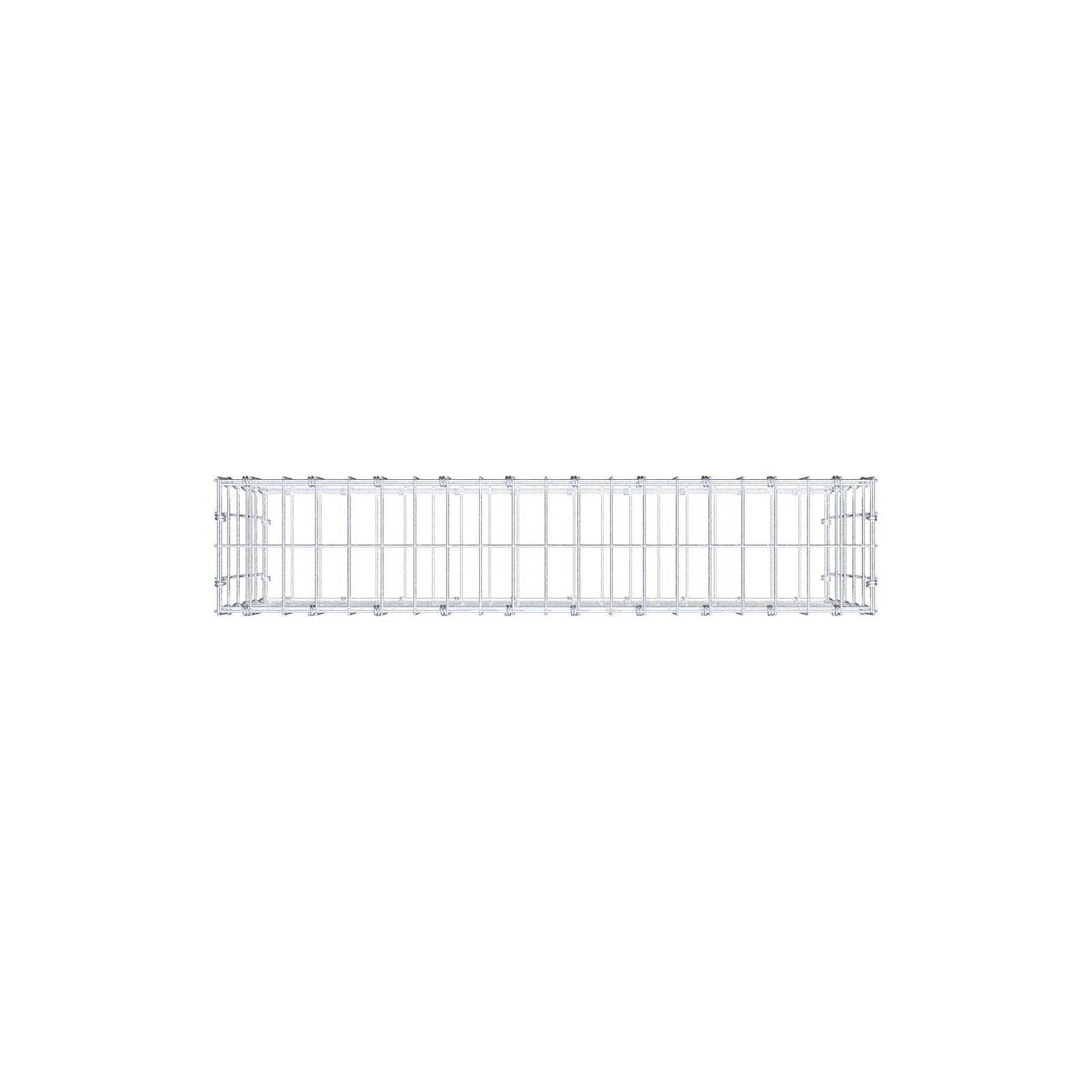 Gabion 100 cm x 50 cm x 20 cm (L x H x D), maskestørrelse 5 x 10 cm, spiralring