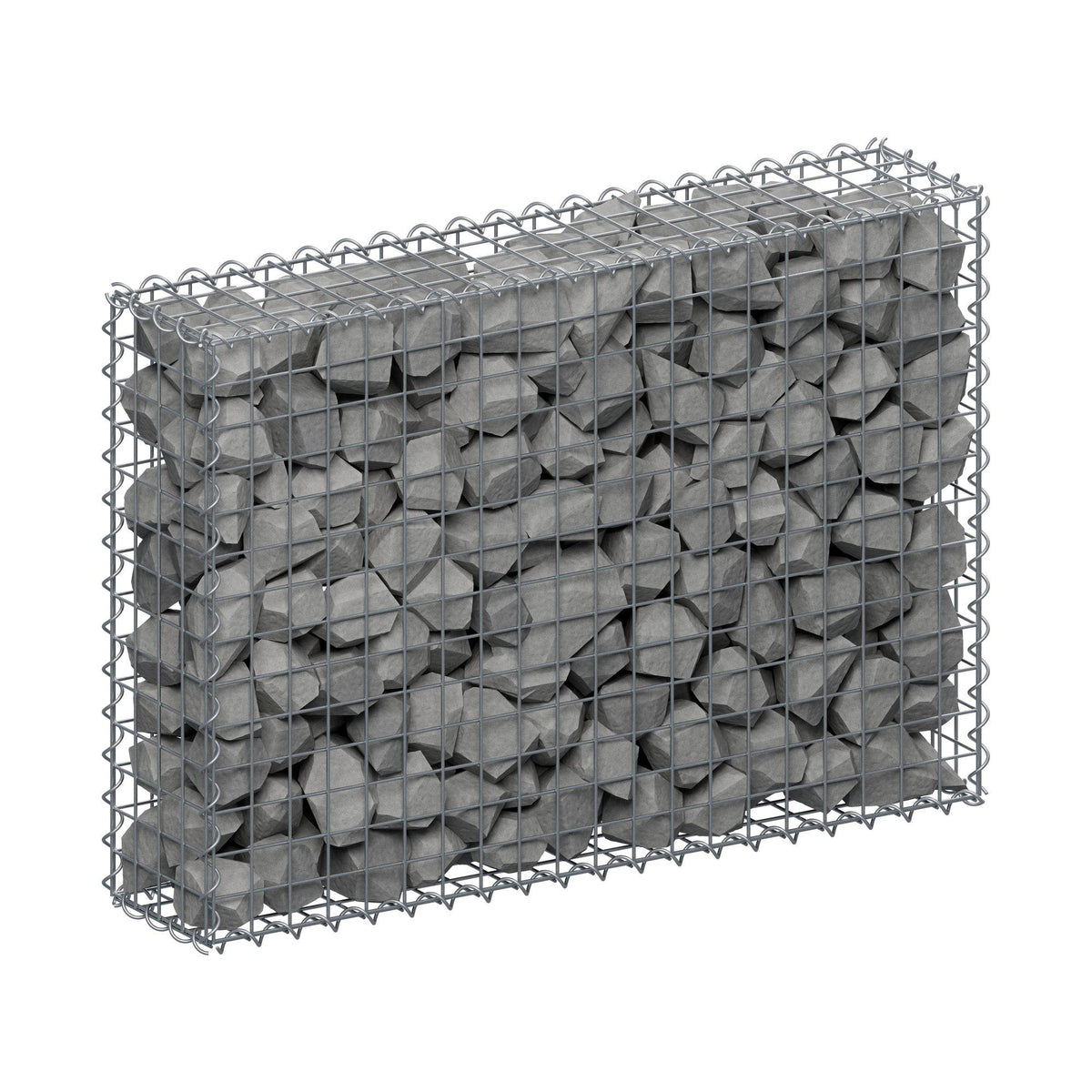 Gabion 100 cm x 70 cm x 20 cm (L x H x D), maskestørrelse 5 cm x 5 cm, spiral
