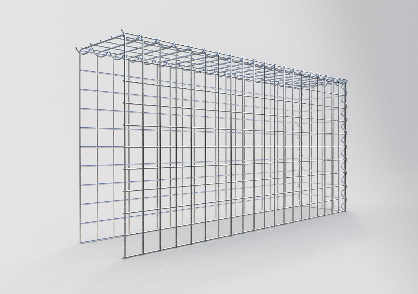Gabion rapporté type 4 100 cm x 50 cm x 20 cm (L x H x P), mailles 5 cm x 5 cm, spirale