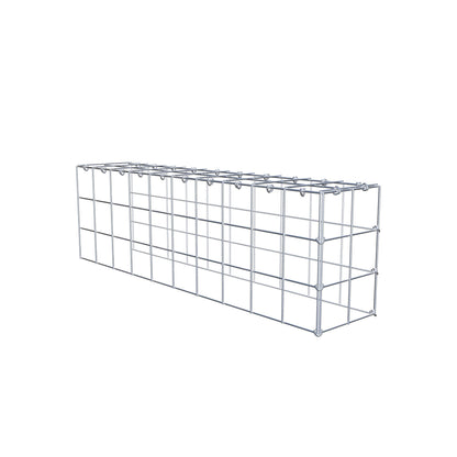 Gabião Tipo 4 100 cm x 30 cm x 20 cm (C x A x P), malhagem 10 cm x 10 cm, anel C