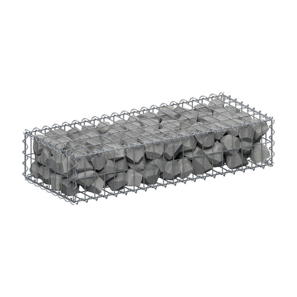 Gabion 100 cm x 20 cm x 40 cm (L x H x D), mesh size 5 cm x 10 cm, spiral