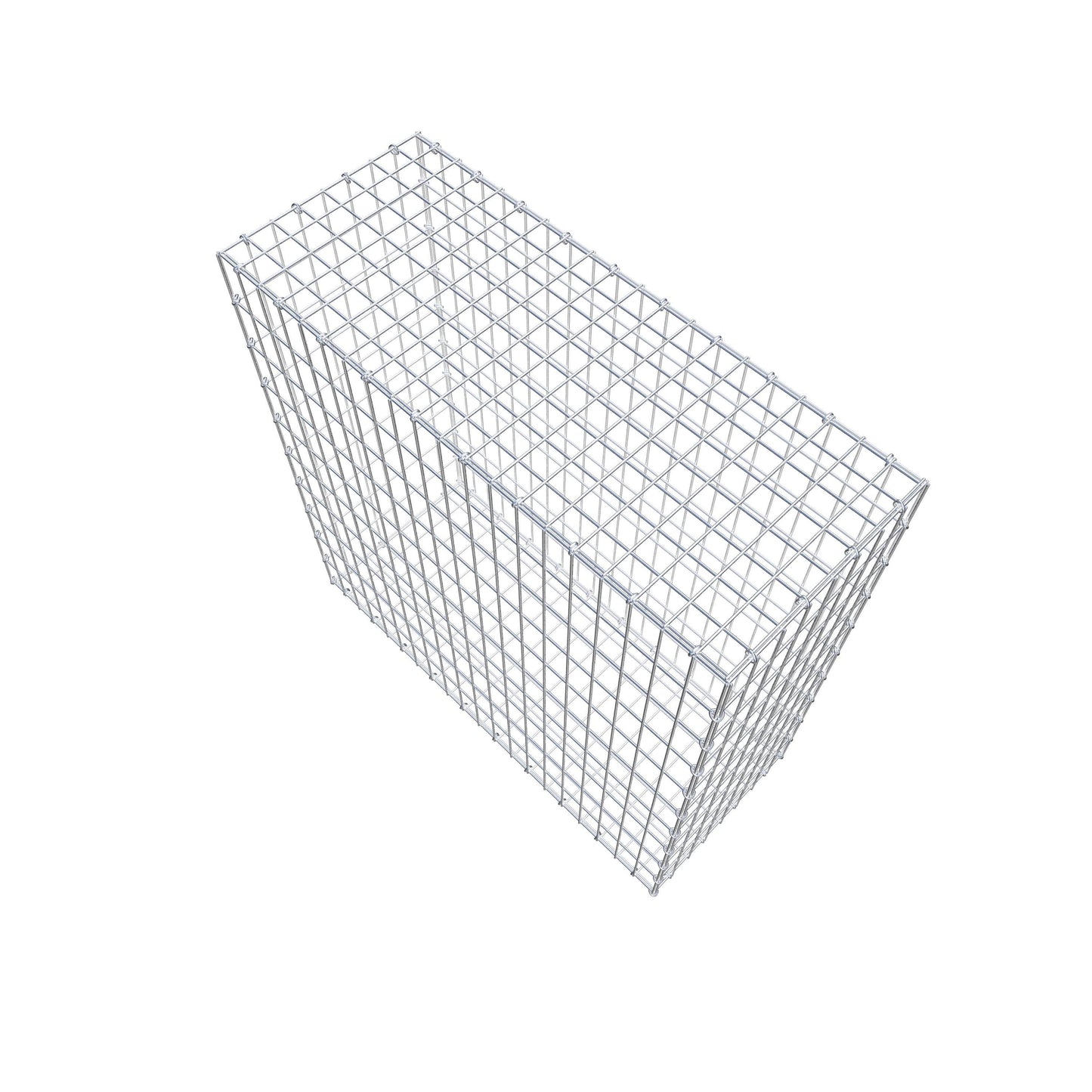 Gabião 100 cm x 100 cm x 40 cm (C x A x P), malhagem 5 cm x 10 cm, anel C
