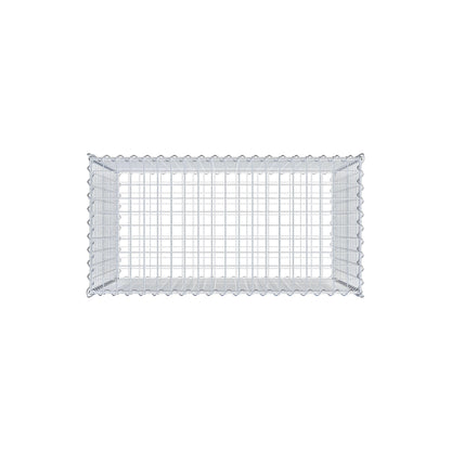 Schanskorf 100 cm x 80 cm x 50 cm (L x H x D), maaswijdte 5 cm x 5 cm, spiraalvormig