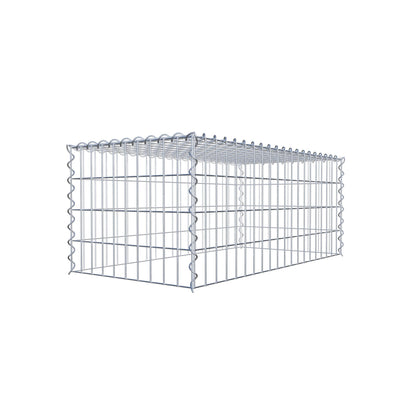 Opvokset gabion type 3 100 cm x 40 cm x 50 cm (L x H x D), maskestørrelse 5 cm x 10 cm, spiral