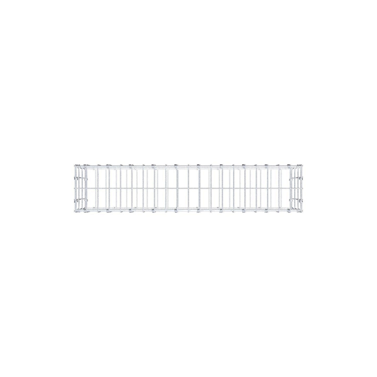 Gabion 100 cm x 30 cm x 20 cm (L x H x D), maskestørrelse 5 x 10 cm, spiralring