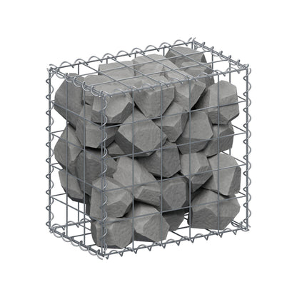 Gabião 50 cm x 50 cm x 30 cm (C x A x P), malhagem 10 cm x 10 cm, espiral