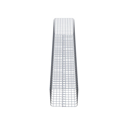 Schanskorfkolom hoekig 42 cm x 42 cm, 200 cm hoog, MW 5 cm x 5 cm