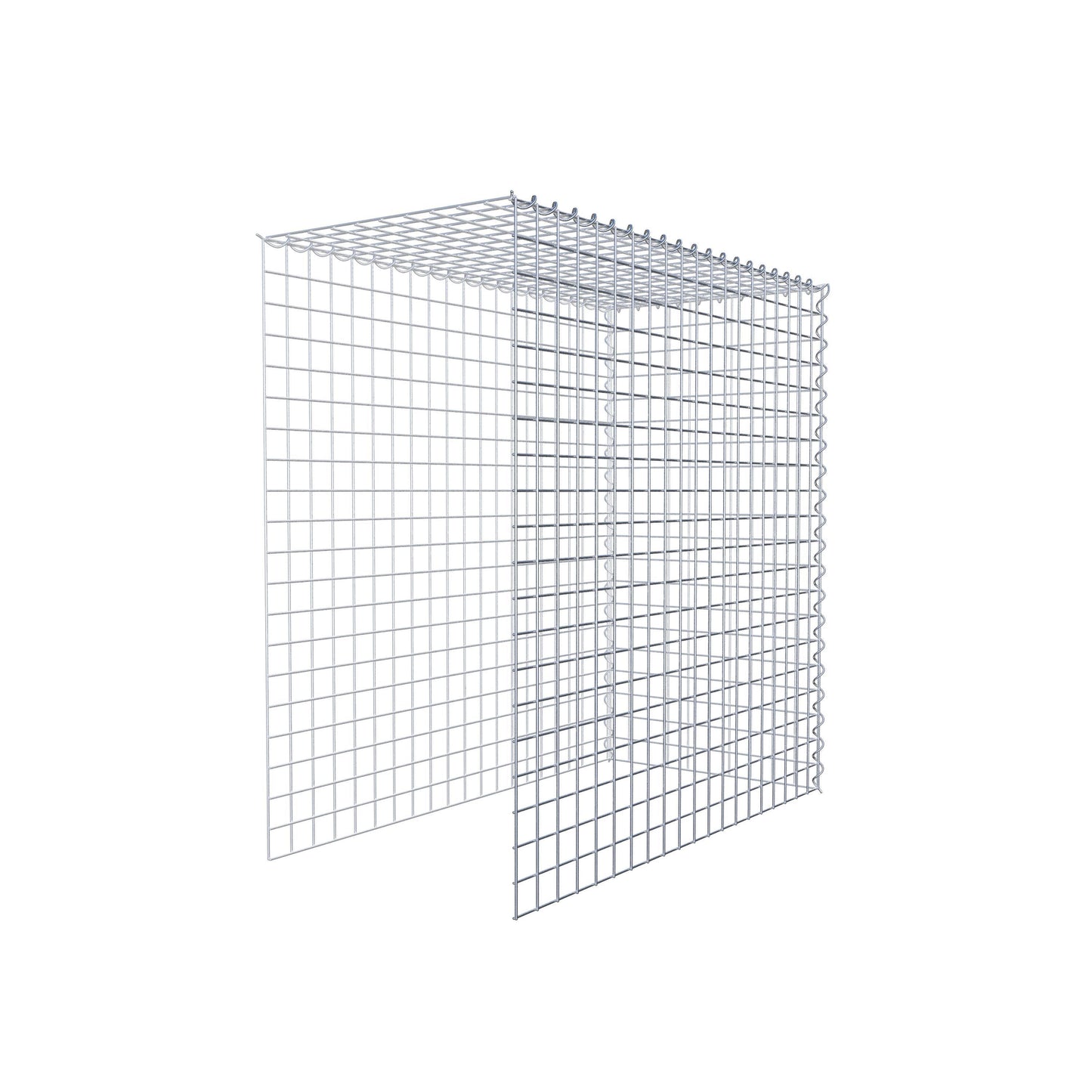 Gabion rapporté type 4 100 cm x 100 cm x 50 cm (L x H x P), mailles 5 cm x 5 cm, spirale
