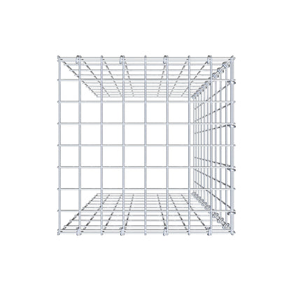 Monteret gabion type 4 100 cm x 40 cm x 40 cm (L x H x D), maskestørrelse 5 cm x 10 cm, C-ring