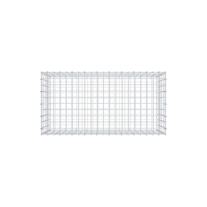 Gabion 100 cm x 50 cm x 50 cm (L x H x P), mailles 5 cm x 10 cm, anneau en C