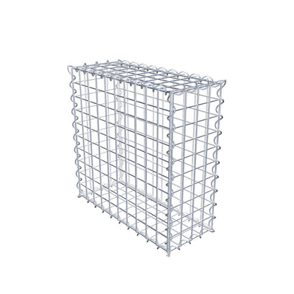 Gabbione 50 cm x 50 cm x 20 cm (L x H x P), maglia 5 cm x 5 cm, spirale