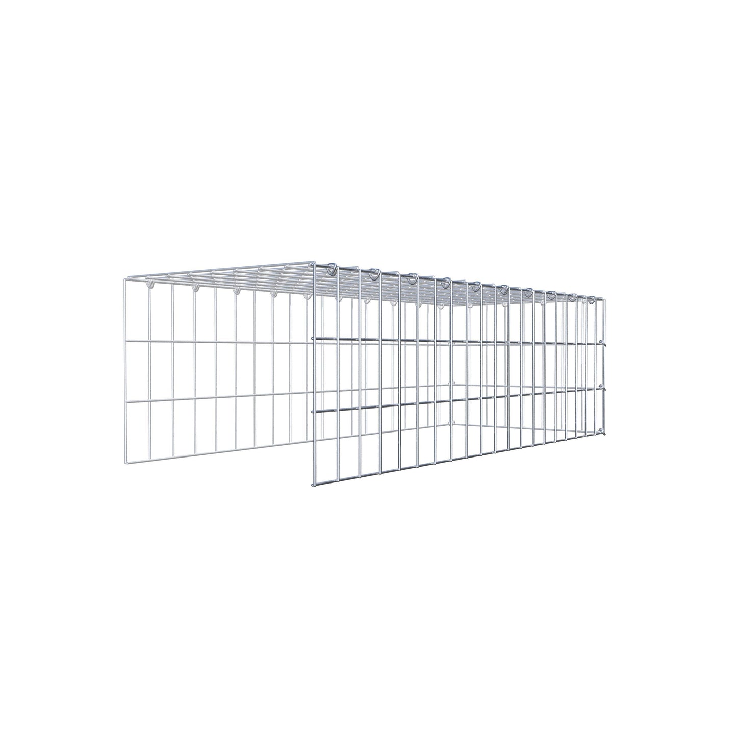 Fourche rapportée type 4 100 cm x 30 cm x 40 cm (L x H x P), mailles 5 cm x 10 cm, anneau en C