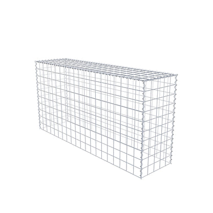 Gabion rapporté type 3 200 cm x 100 cm x 50 cm (L x H x P), mailles 10 cm x 10 cm, spirale