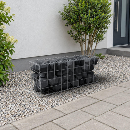 Gabion 100 cm x 40 cm x 30 cm (L x H x D), maskestørrelse 10 cm x 10 cm, spiral