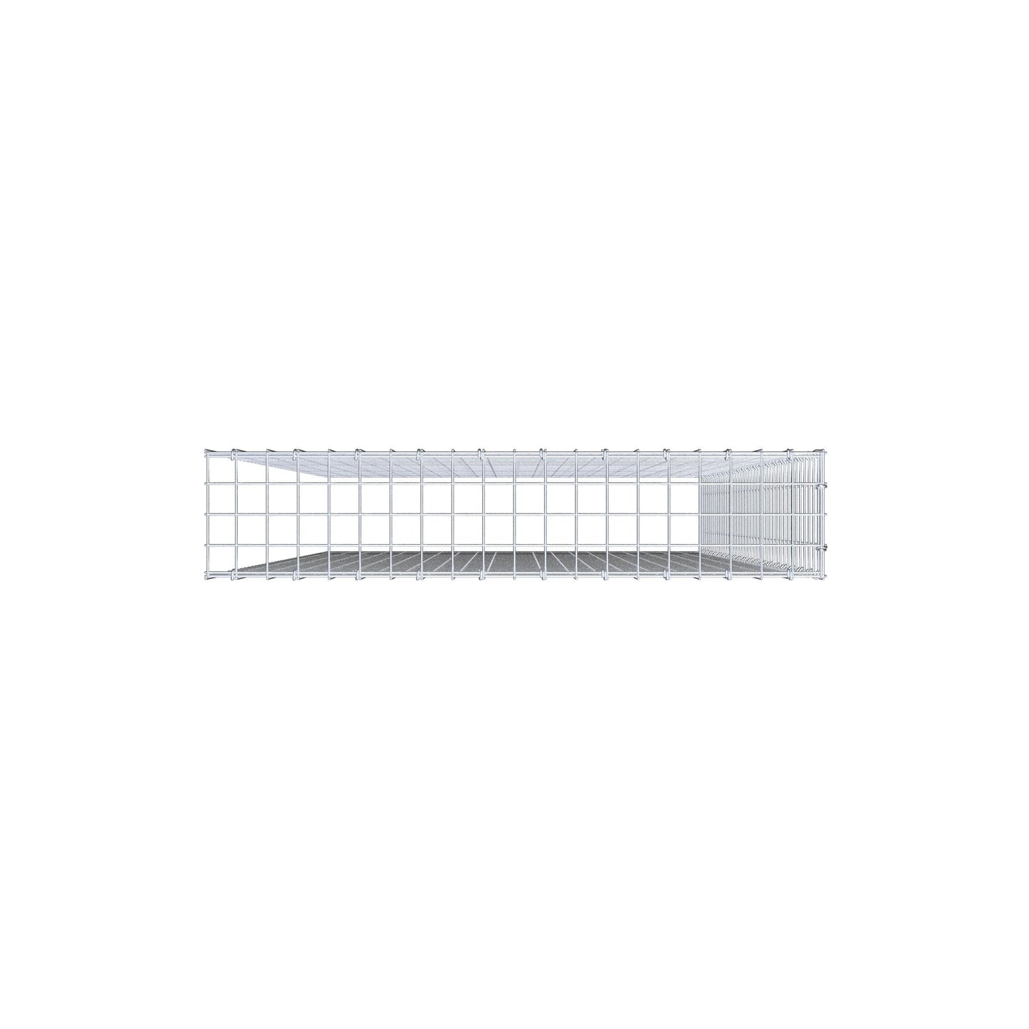 Fourche rapportée type 4 200 cm x 100 cm x 20 cm (L x H x P), mailles 5 cm x 5 cm, anneau C