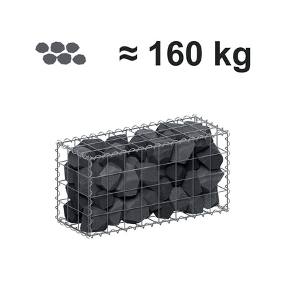 Gabione 80 cm x 40 cm x 30 cm (L x H x T), Maschenweite 10 cm x 10 cm, Spirale