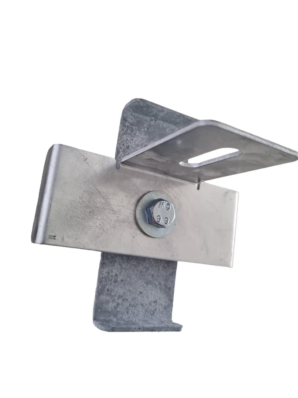Klammer mit Zaunhalter Maschenweite 10 x 10 cm, verzinkt