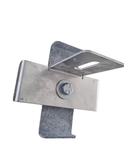 Klammer mit Zaunhalter Maschenweite 10 x 10 cm, verzinkt