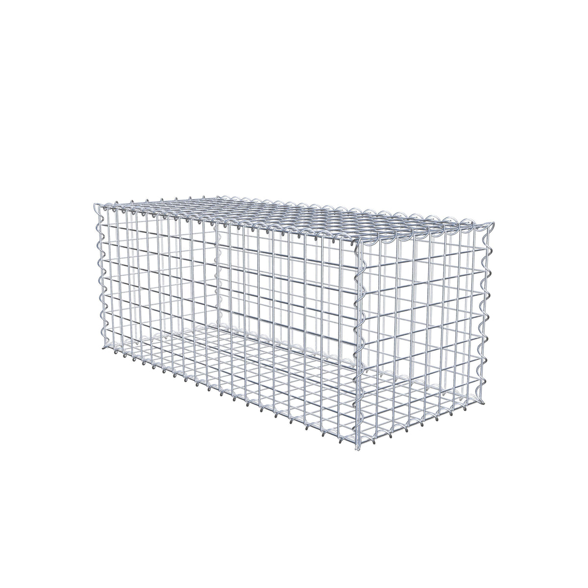 Schanskorf 100 cm x 40 cm x 40 cm (L x H x D), maaswijdte 5 cm x 5 cm, spiraalvormig