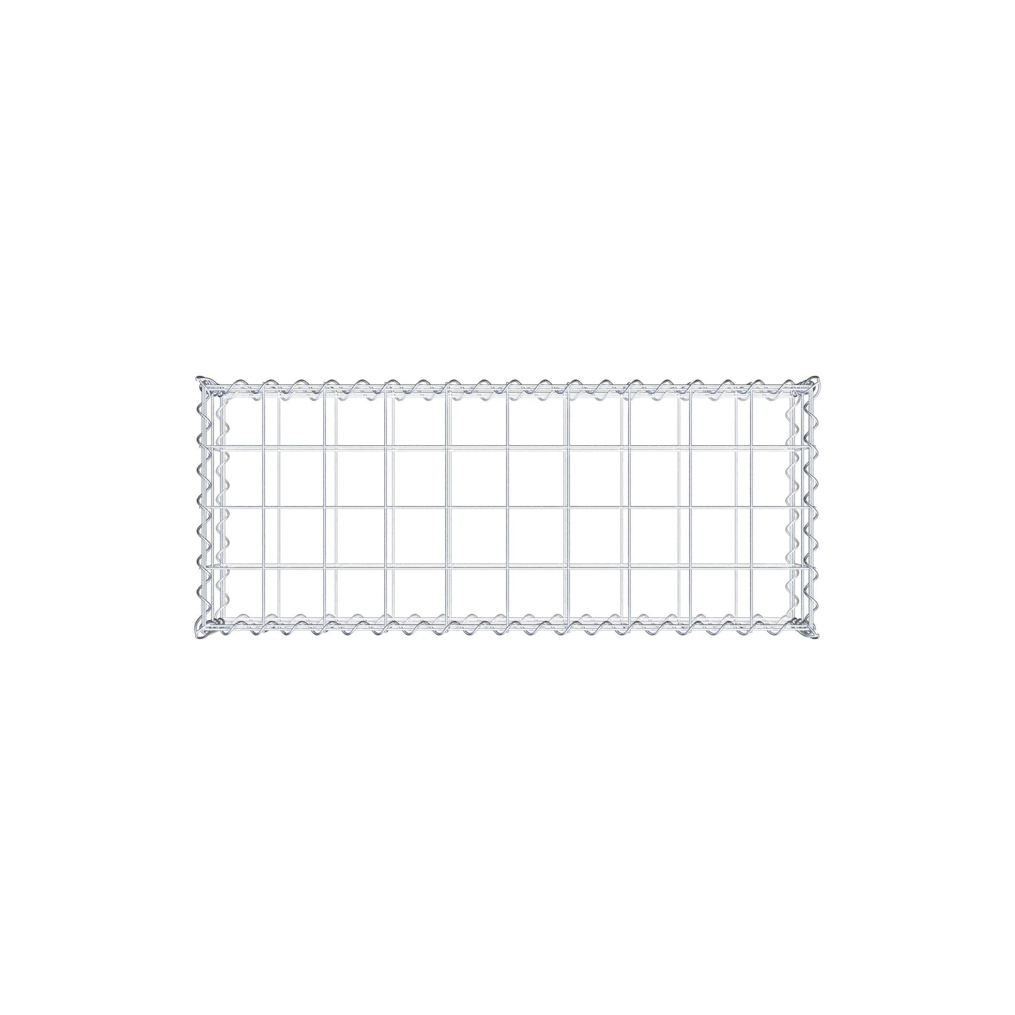 Gabione 100 cm x 20 cm x 40 cm (L x H x T), Maschenweite 10 cm x 10 cm, Spirale