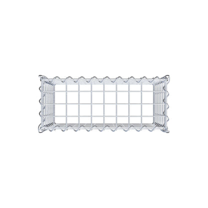 Opvokset gabion type 3 50 cm x 40 cm x 20 cm (L x H x D), maskestørrelse 5 cm x 5 cm, spiral