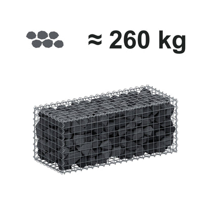 Schanskorf 100 cm x 40 cm x 40 cm (L x H x D), maaswijdte 5 cm x 5 cm, spiraalvormig