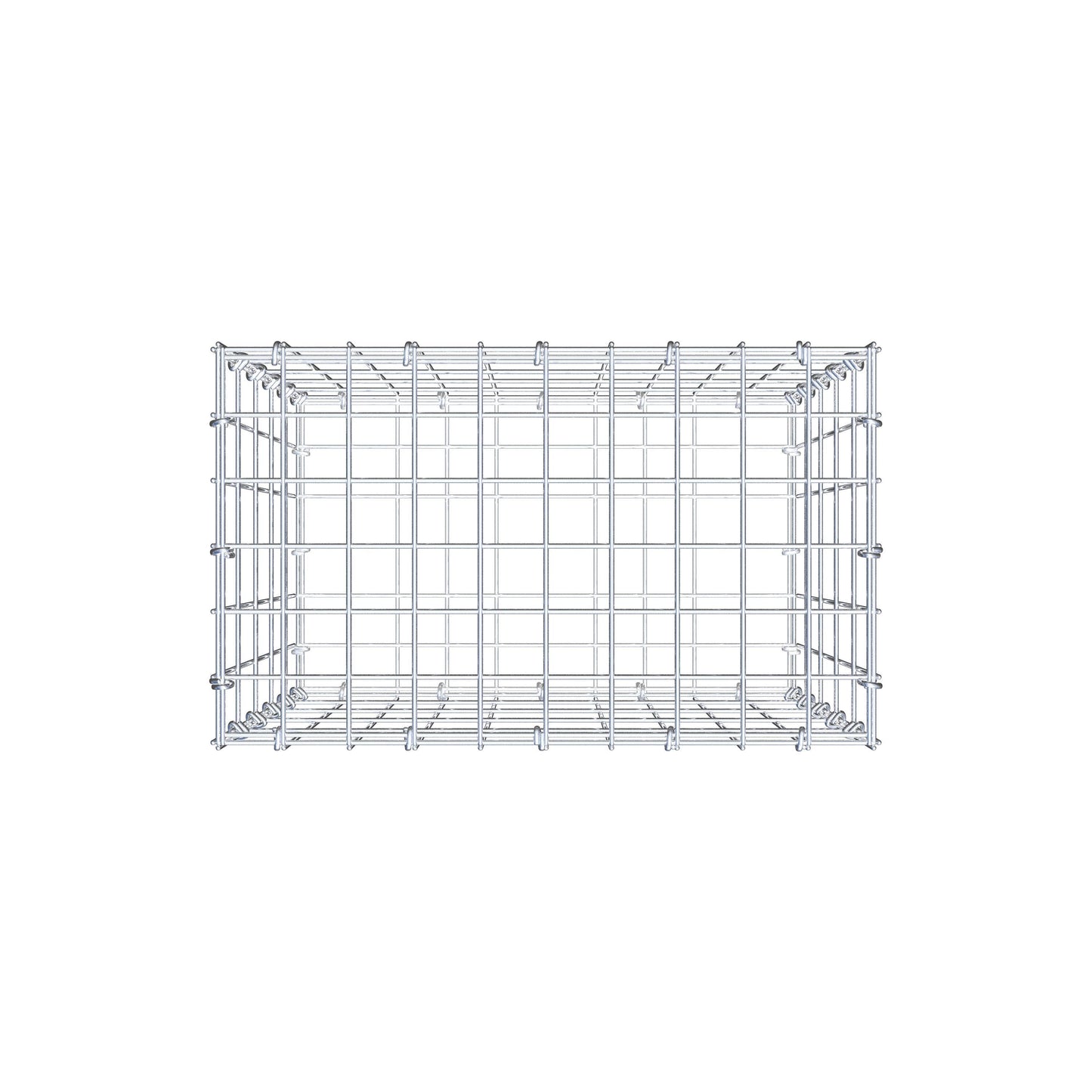 Gabion 50 cm x 50 cm x 30 cm (L x H x P), mailles 5 cm x 10 cm, anneau en C
