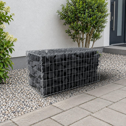 Gabion 100 cm x 50 cm x 50 cm (L x H x P), mailles 5 cm x 10 cm, spirale