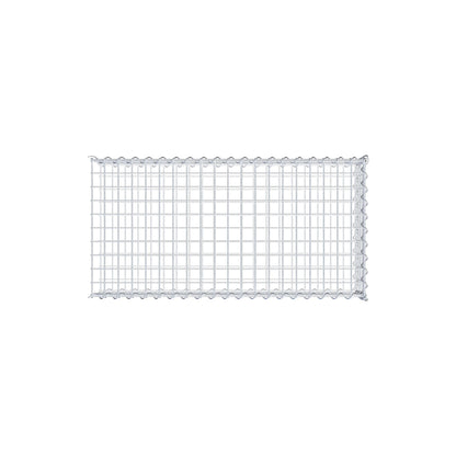 Gabion rapporté type 2 100 cm x 20 cm x 50 cm (L x H x P), mailles 5 cm x 5 cm, spirale