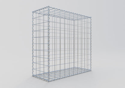 Gabione 100 cm x 100 cm x 40 cm (L x H x T), Maschenweite 10 cm x 10 cm, Spirale