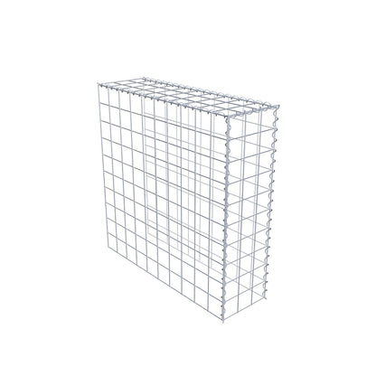 Gabion rapporté type 4 100 cm x 100 cm x 30 cm (L x H x P), mailles 10 cm x 10 cm, spirale