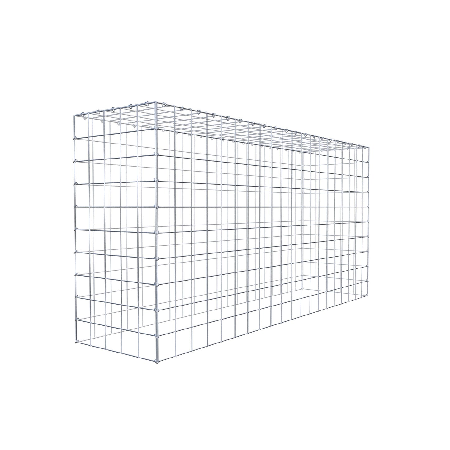 Mounted gabion type 3 200 cm x 100 cm x 50 cm (L x H x D), mesh size 10 cm x 10 cm, C-ring