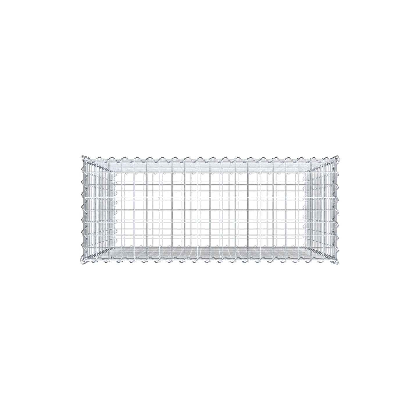 Gabião 100 cm x 100 cm x 40 cm (C x A x P), malhagem 5 cm x 5 cm, espiral