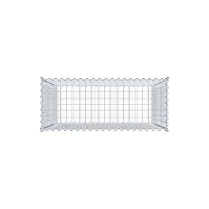 Gabião 100 cm x 100 cm x 40 cm (C x A x P), malhagem 5 cm x 5 cm, espiral