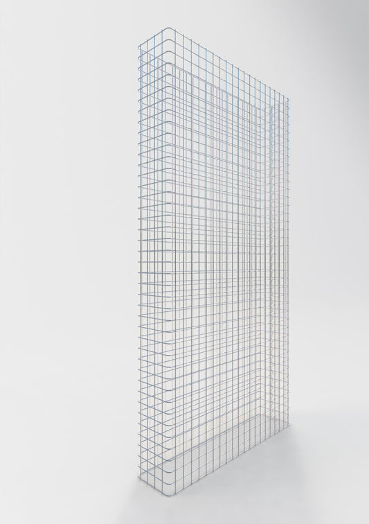 Valla de gaviones longitud 102 cm, altura 200 cm, profundidad 22 cm, malla 5 x 5 cm