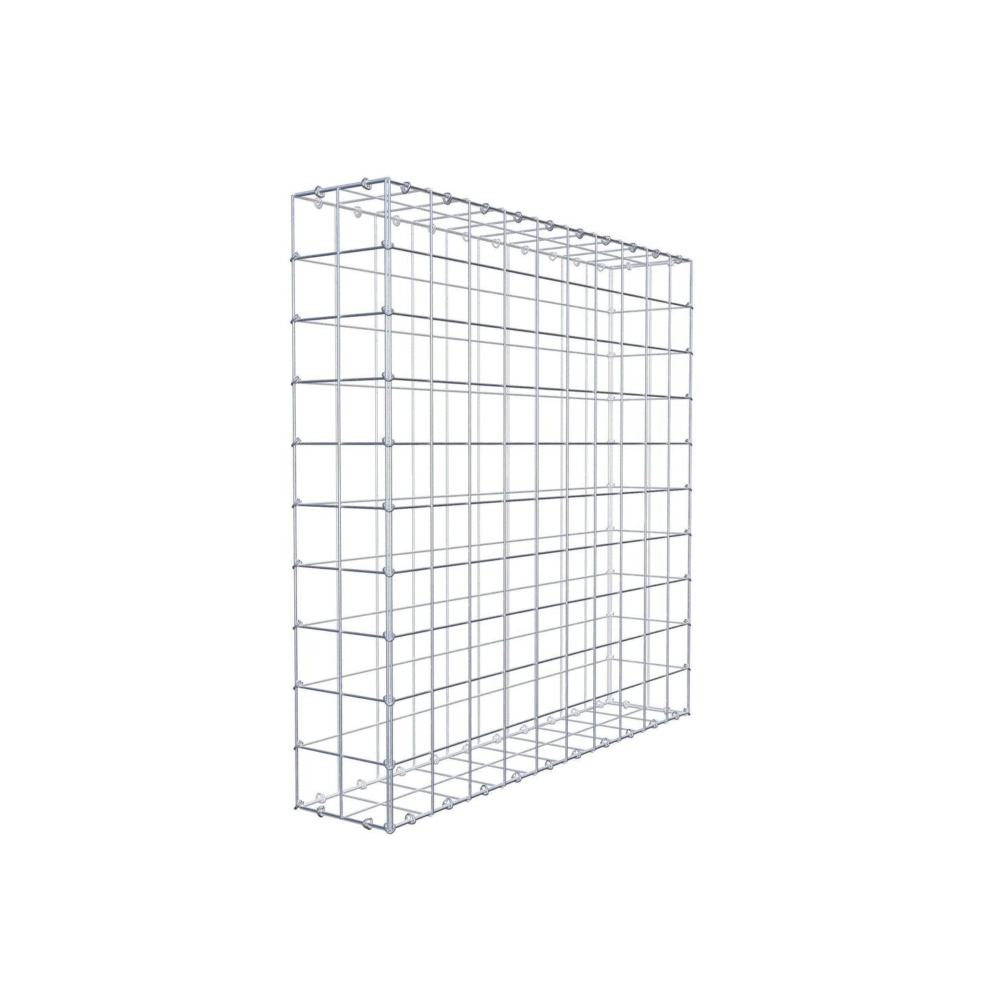 Gabione 100 cm x 100 cm x 20 cm (L x H x T), Maschenweite 10 cm x 10 cm, C-Ring