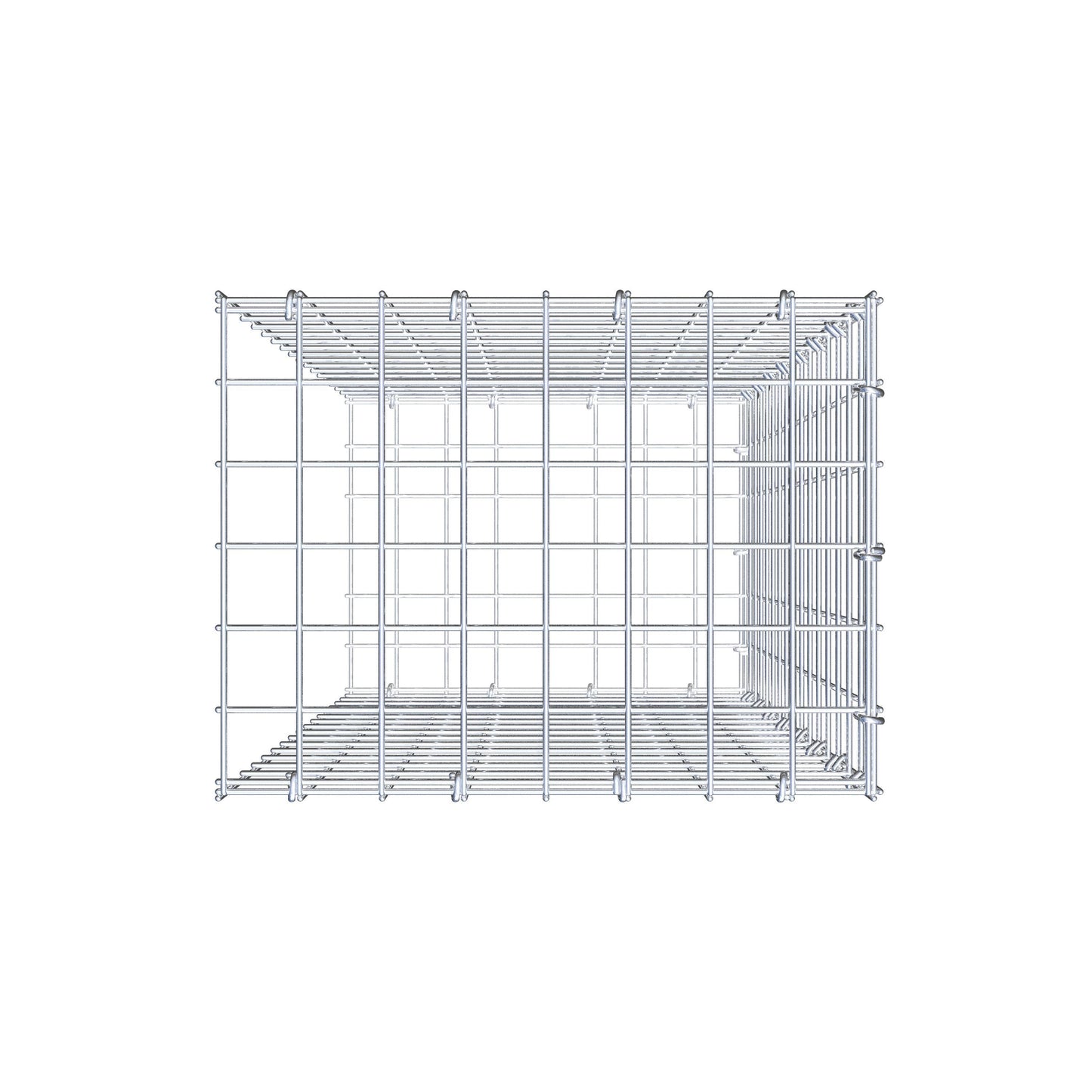 Gabião Tipo 2 80 cm x 40 cm x 30 cm (C x A x P), malhagem 5 cm x 5 cm, anel C