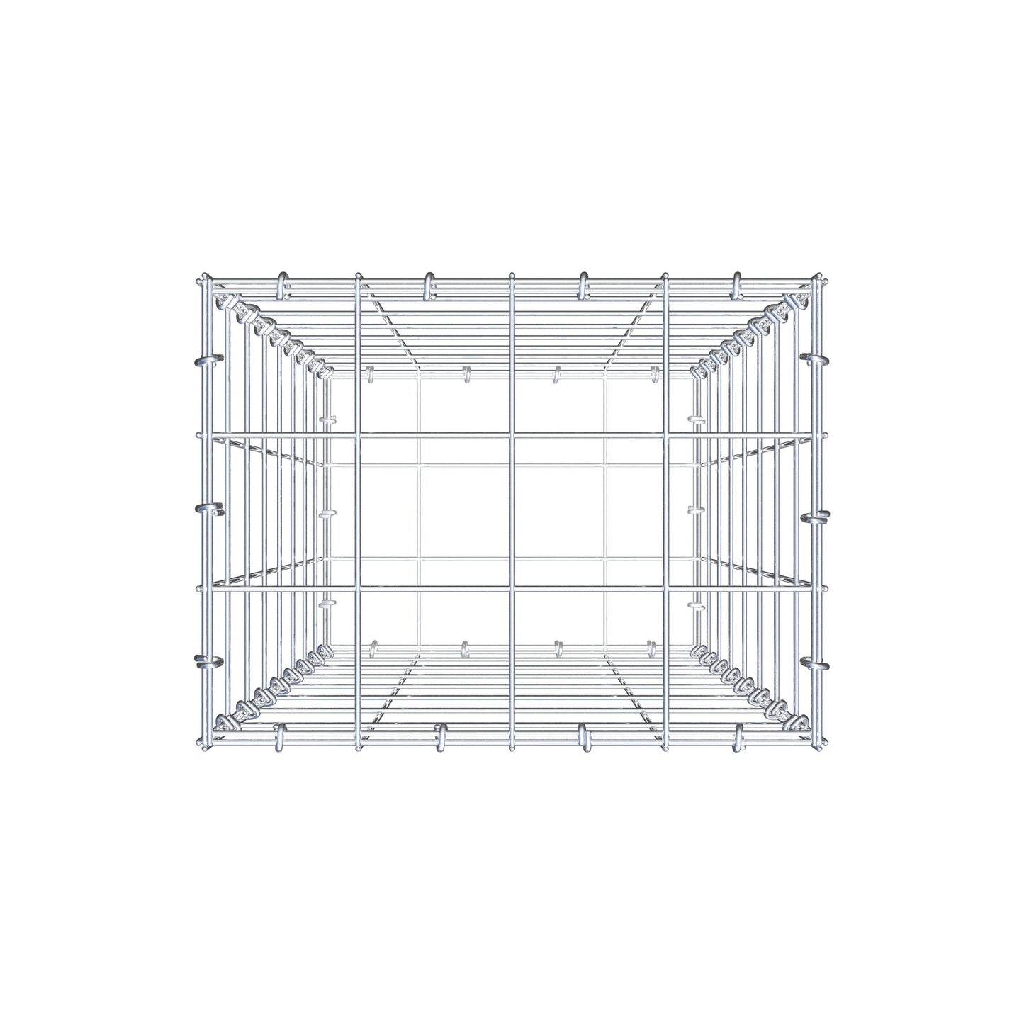 Gabion 80 cm x 40 cm x 30 cm (L x H x D), maskestørrelse 10 cm x 10 cm, C-ring