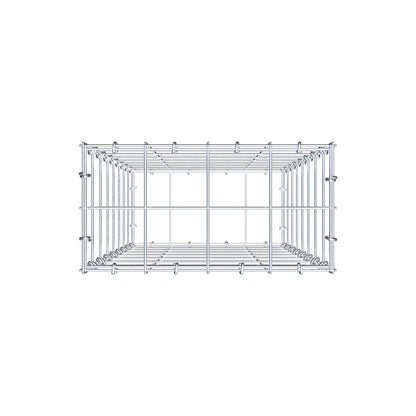 Gabion 80 cm x 40 cm x 20 cm (L x H x D), maskestørrelse 10 cm x 10 cm, C-ring