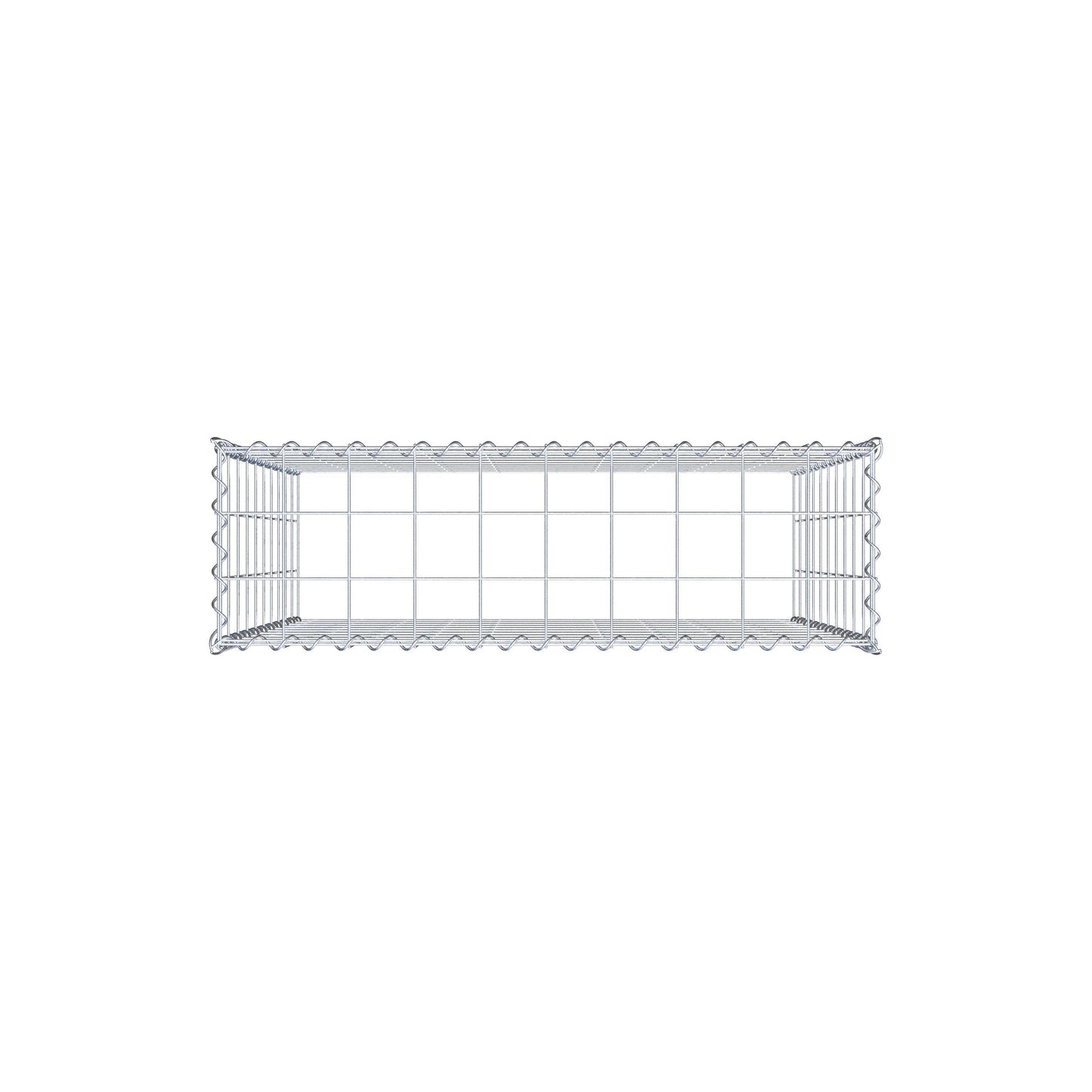 Gabion rapporté type 3 100 cm x 100 cm x 30 cm (L x H x P), mailles 10 cm x 10 cm, spirale