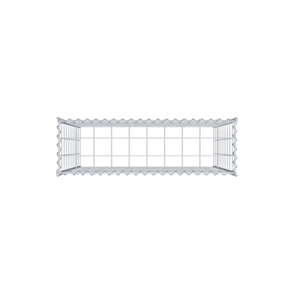 Gabion rapporté type 3 100 cm x 100 cm x 30 cm (L x H x P), mailles 10 cm x 10 cm, spirale