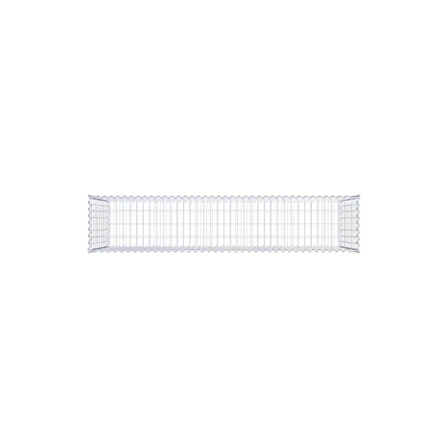 Gabião 200 cm x 100 cm x 40 cm (C x A x P), malhagem 5 cm x 10 cm, espiral